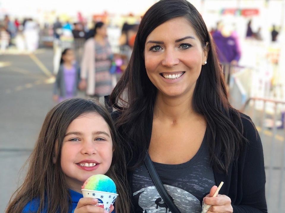 Holly Frances and her daughter Casey now