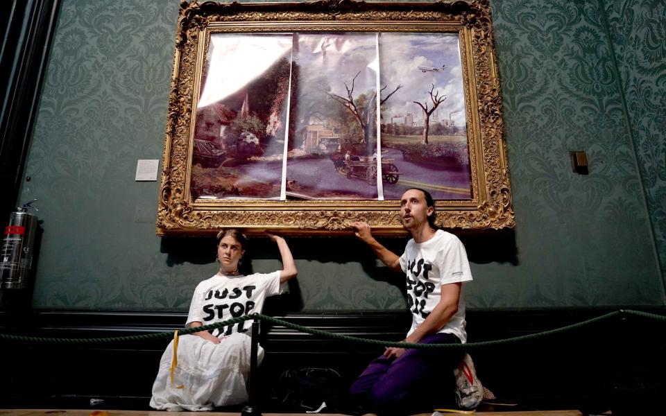 A protest at the National Gallery in July - Kirsty O'Connor/PA