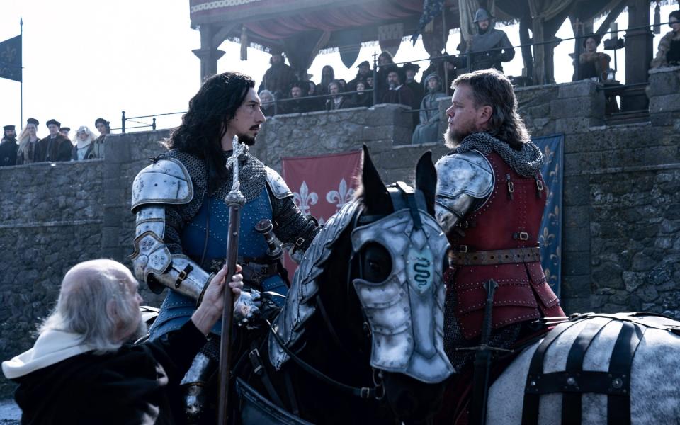 Adam Driver (left) and Matt Damon star in The Last Duel - AP