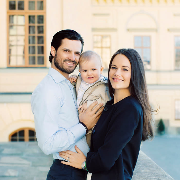 Los príncipes junto a su hijo Alexander.