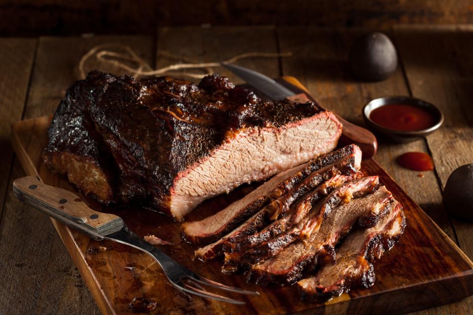 Baked brisket is one of the three main dish options for the Holiday Season Dinner for 12 at Ben's Kosher Deli in Boca Raton.