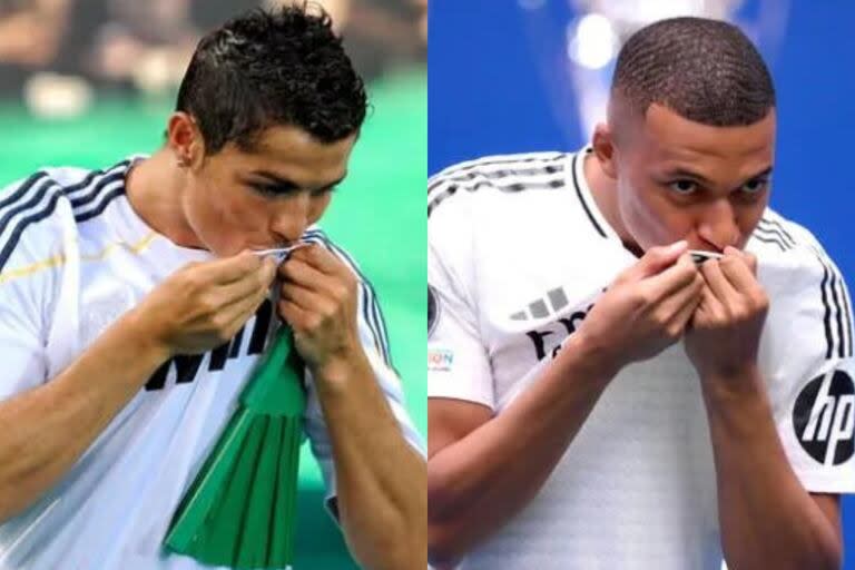 Las similitudes entre las presentaciones de Kylian Mbappé y Cristiano Ronaldo en el Real Madrid