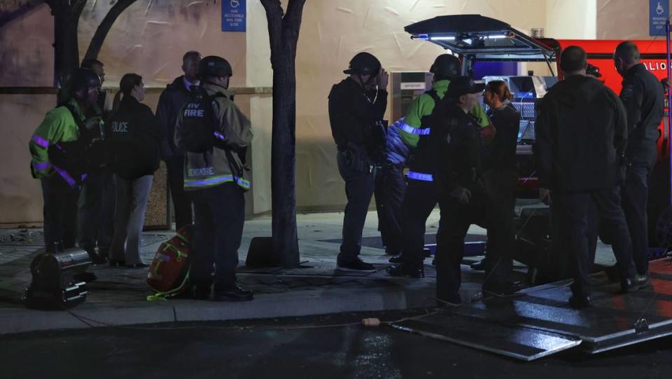 Arroyo Grande Police Department, San Luis Obispo County Sheriff’s Office, California State Parks, Santa Maria Police Department and other agencies were at the scene of a shooting on Courtland Street on Jan. 31, 2024. David Middlecamp/dmiddlecamp@thetribunenews.com