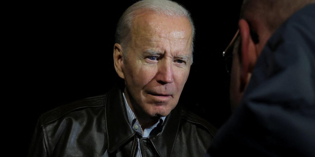 Joe Biden answers a question about the conflict in Ukraine and the missile that crashed in Poland as he arrives at the White House from the G20 and ASEAN summits on November 17, 2022.