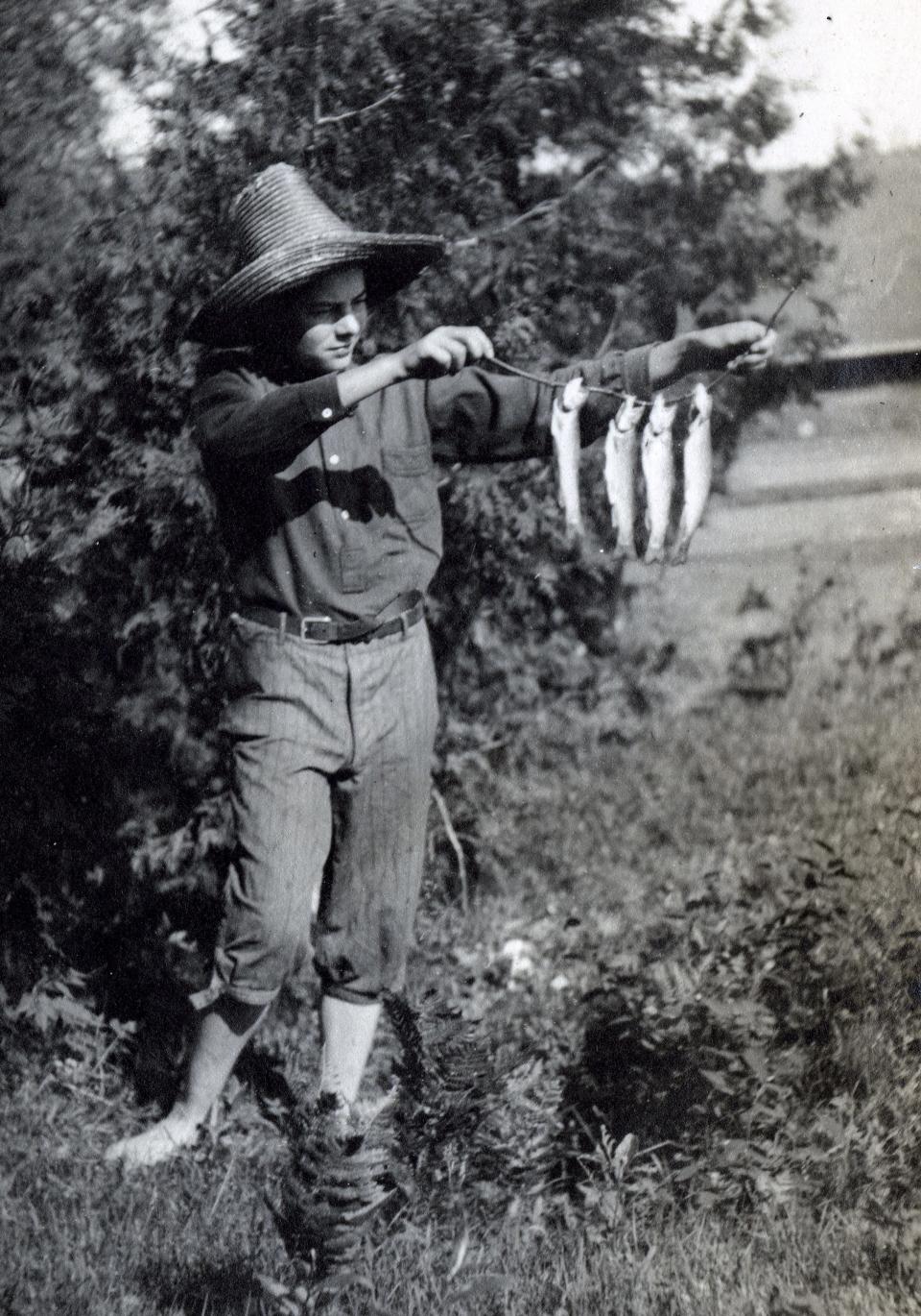 A teenage Ernest Hemingway in 1914 Northern Michigan.