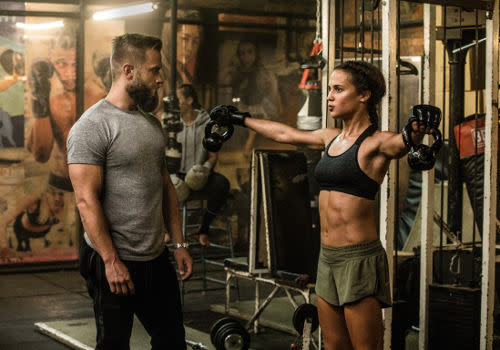 The Oscar winner shares her workout routine and playing a less sexualised version of Lara Croft