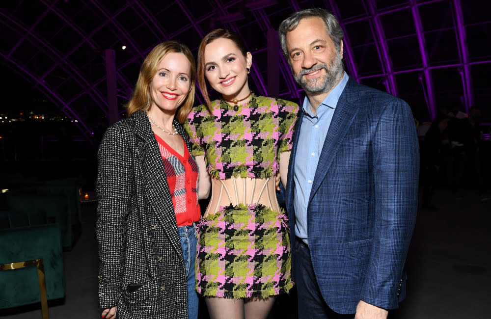 Leslie Mann with Maude and Judd Apatow credit:Bang Showbiz