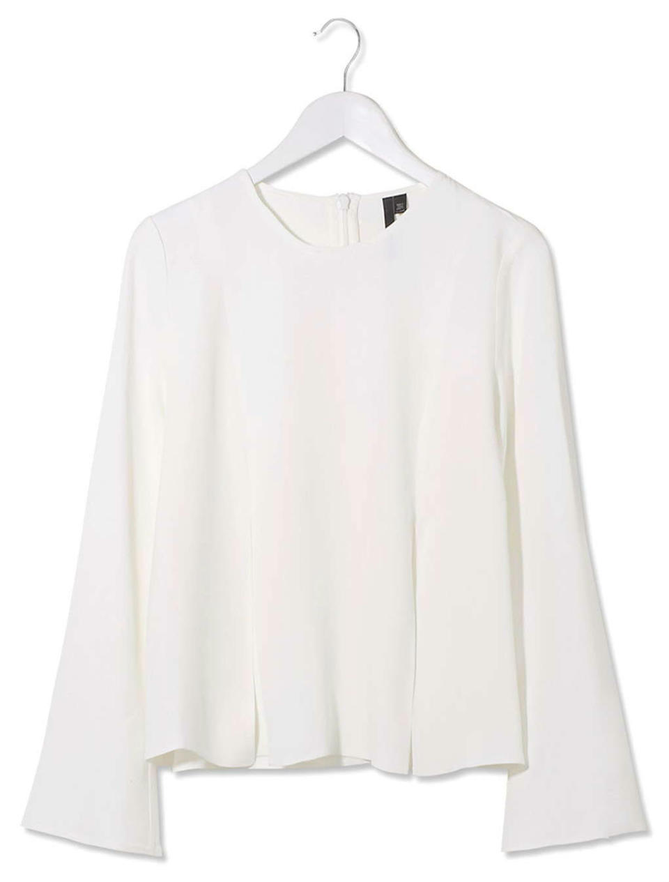 Don’t even think about folding this silk blouse. (Photo: Topshop)
