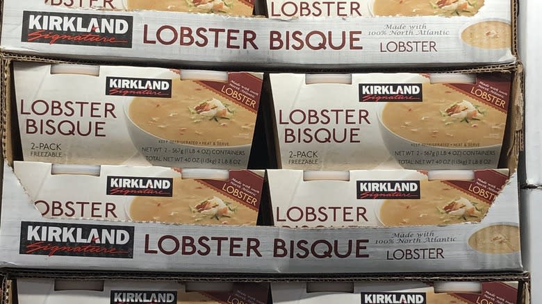 Kirkland Signature Lobster Bisque on shelf