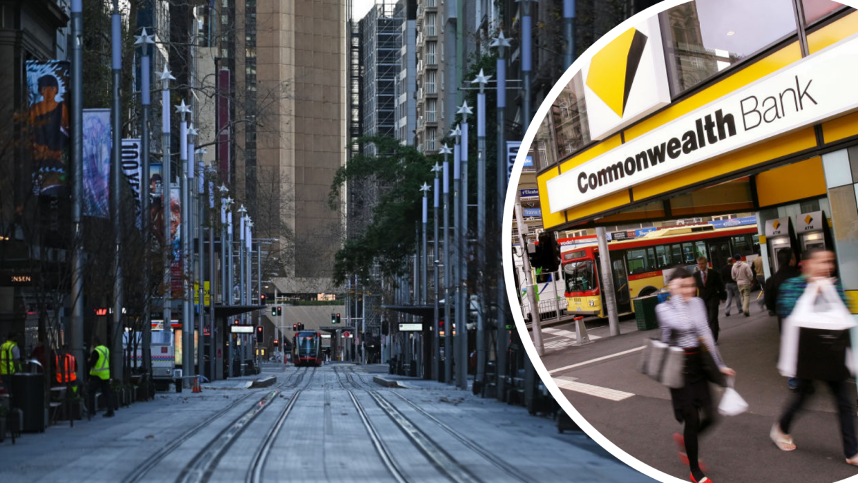 Economists are revising down growth forecasts as NSW's lockdown is extended. (Source: Getty)