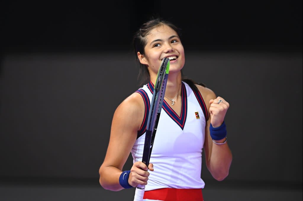 US Open champion Emma Raducanu now has her very first win on the WTA Tour  (AP)