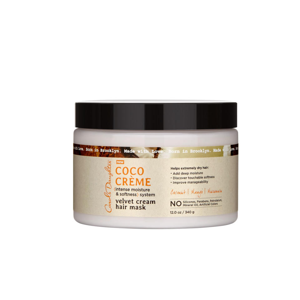 <p>We can always rely on the hair recipes crafted by Carol’s Daughter founder Lisa Price. For 25 years, she’s blessed curly-haired individuals with an array of super-conditioning products, like this hair mask that’s free of parabens, sulfates, mineral oil, and petrolatum and packed with coconut oil, mango seed butter, glycerin, and vitamin E. $14, <a rel="nofollow noopener" href="https://www.carolsdaughter.com/coco-creme-velvet-cream-hair-mask/820645002586.html" target="_blank" data-ylk="slk:carolsdaughter.com;elm:context_link;itc:0;sec:content-canvas" class="link ">carolsdaughter.com</a> (Photo: Courtesy of Carol’s Daughter) </p>