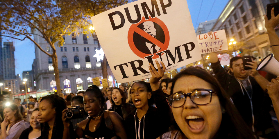 Donald Trump protests San Francisco