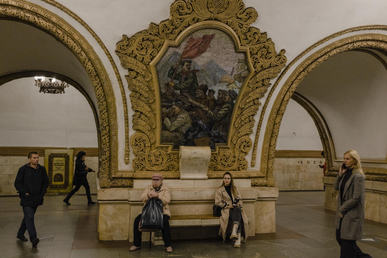 La estación de metro Kievskaya en Moscú, el 10 de octubre de 2022. (Nanna Heitmann/The New York Times).