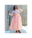 <p>Turtlenecks are a winter layering classic. This season, stock up on an array of fresh colors, like this fresh blush hue. (Photo: Courtesy of @fashiononacurve) </p>