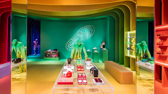 Louis Vuitton's Neon Green Pop-up Space [New York]