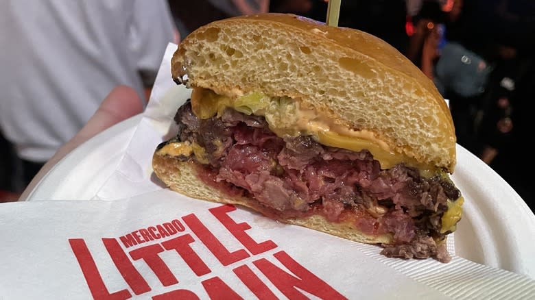 Burger from Mercado Little Spain at NYCWFF Burger Bash