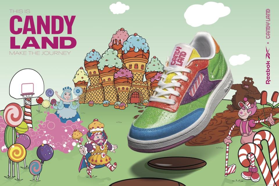 Reebok's Make the Journey Candy Land sneakers.