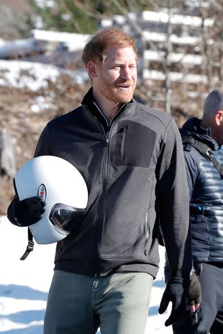 <p>Andrew Chin/Getty</p> Prince Harry attends the Invictus Games Winter Training Camp on Feb. 15, 2024