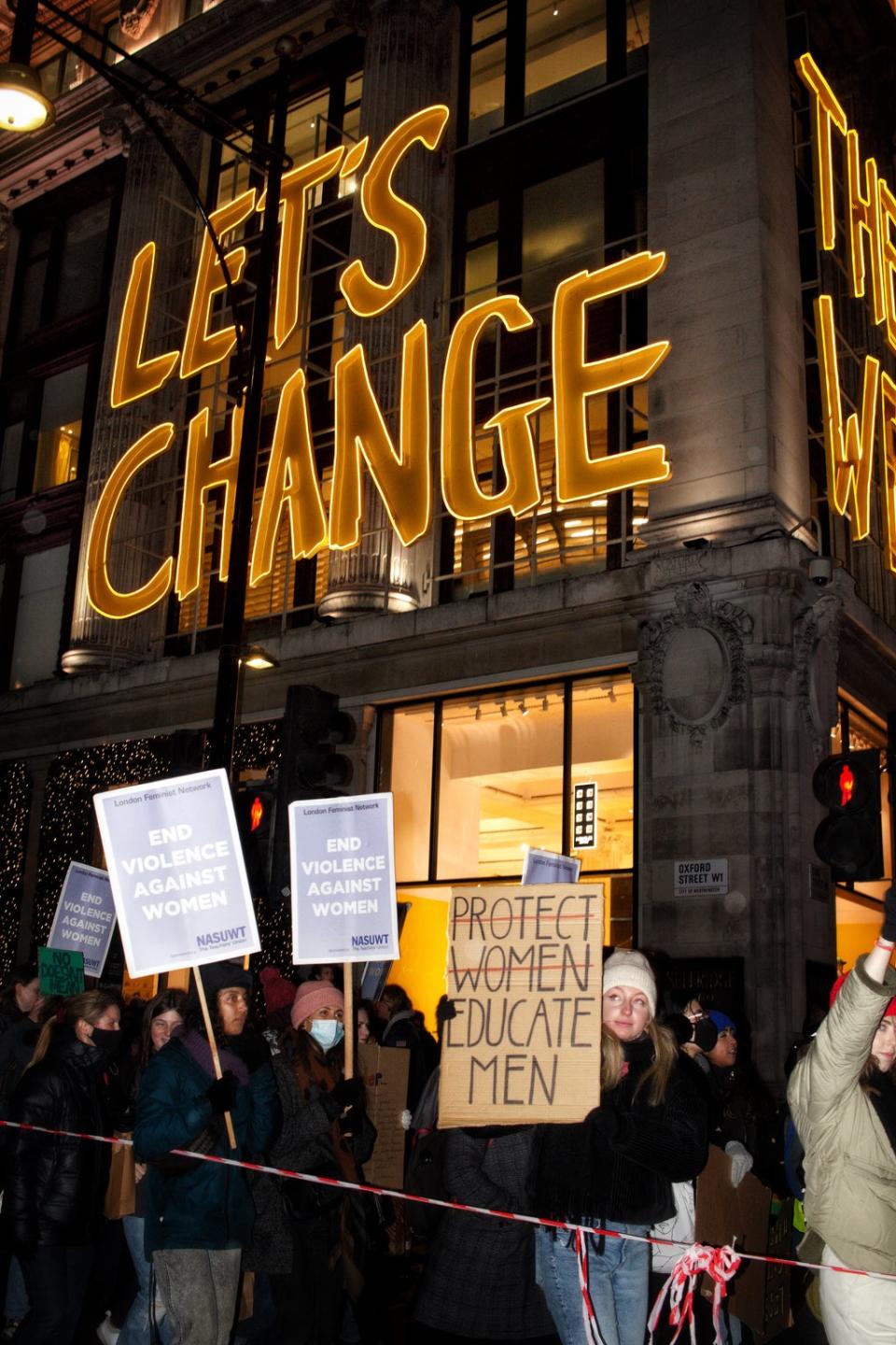 Reclaim the Night protesters in London (Angela Christofilou)