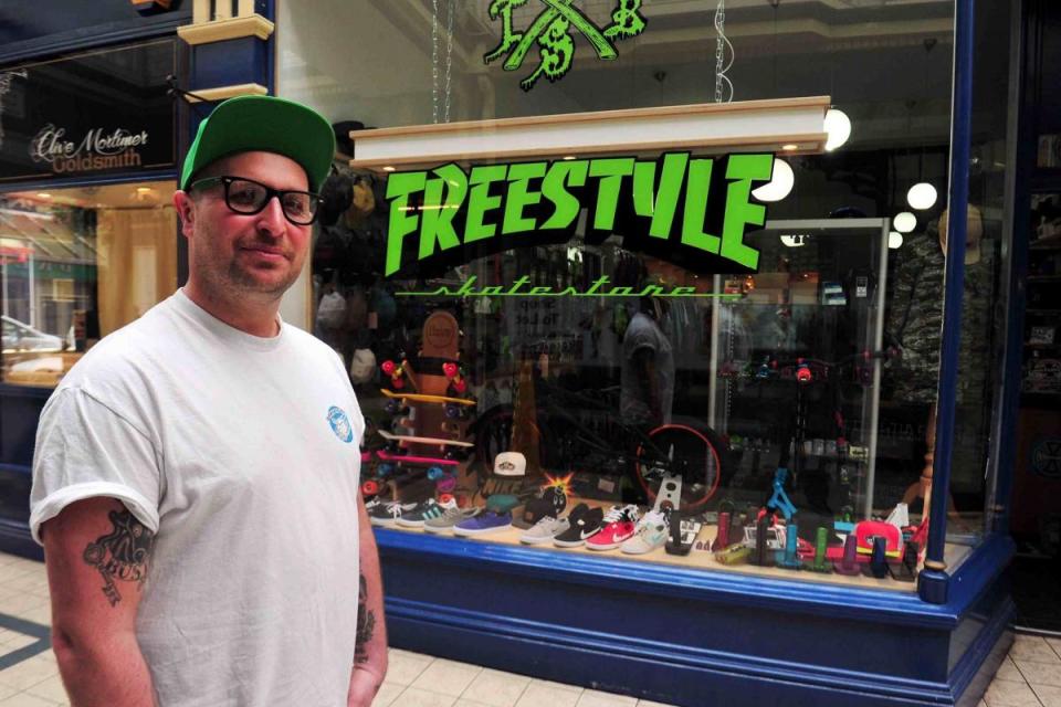 Darran Ward, owner of Freestyle Skatestore. <i>(Image: Darren Ward)</i>