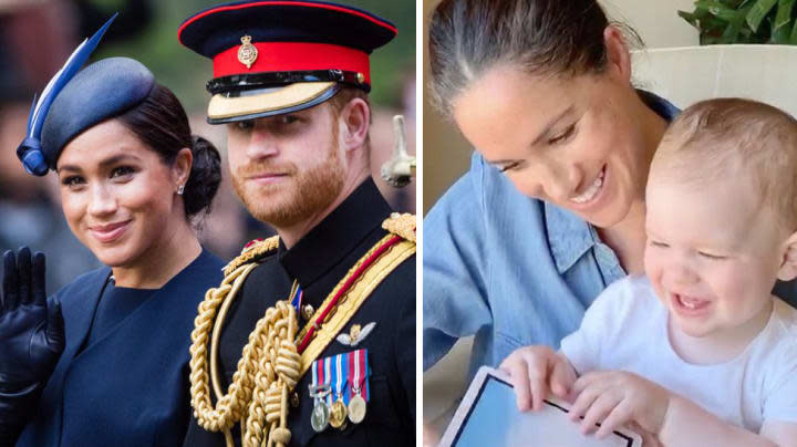 harry and meghan and archie