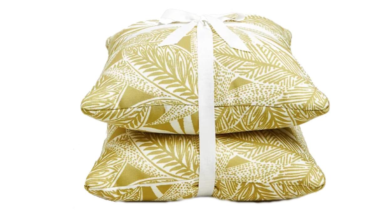 Set of 2 Palm Print Outdoor Cushions