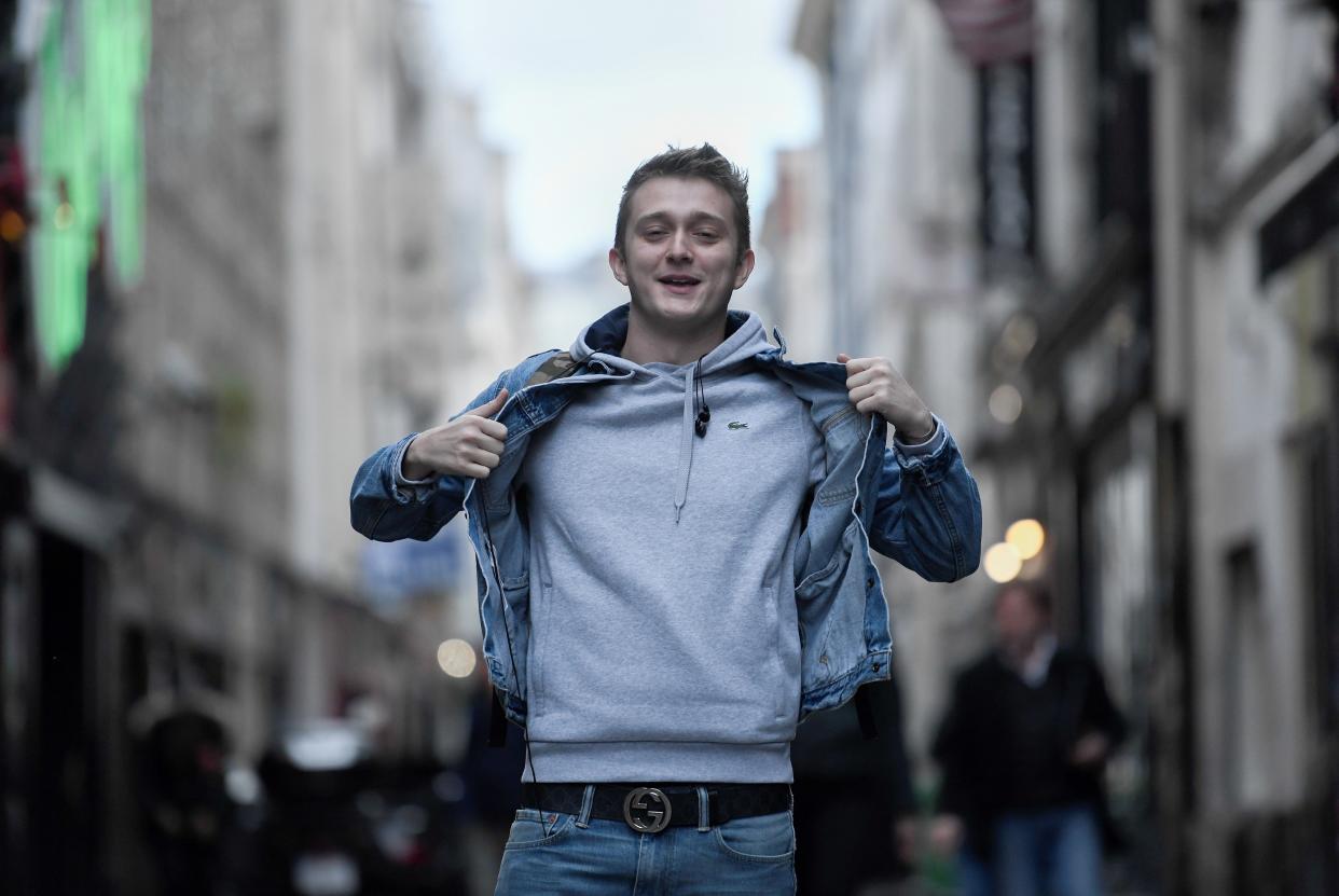 French rapper Vald poses during a photo session in Paris on January 22, 2018. 


Vald's second album, entitled XEU, will be released on February 2, 2018. / AFP PHOTO / STEPHANE DE SAKUTIN        (Photo credit should read STEPHANE DE SAKUTIN/AFP via Getty Images)