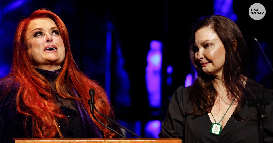 Sisters Wynonna Judd, left, and Ashley Judd on May 1, 2022, at the Country Music Hall of Fame. The event honored The Judds, mother Naomi and daughter Wynonna, who achieved 14 No. 1 hits over three decades.