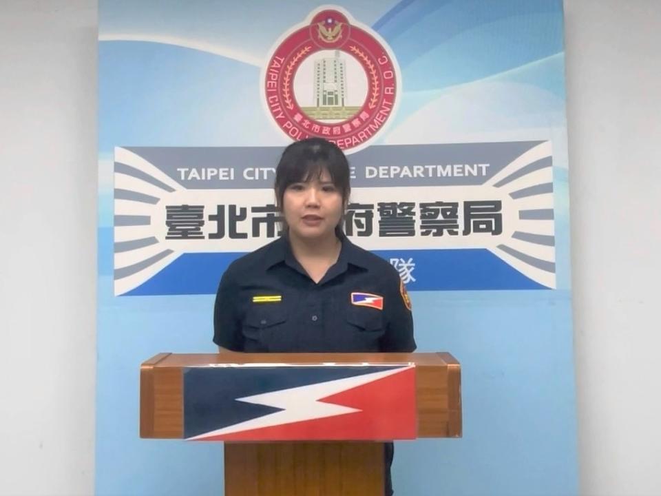 圖說：發言人臺北市保安警察大隊第三中隊分隊長劉韋伶。