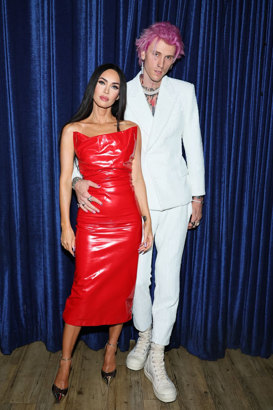 new york, new york june 09 megan fox and machine gun kelly attend the taurus premiere during the 2022 tribeca festival at beacon theatre on june 09, 2022 in new york city photo by theo wargogetty images for tribeca festival