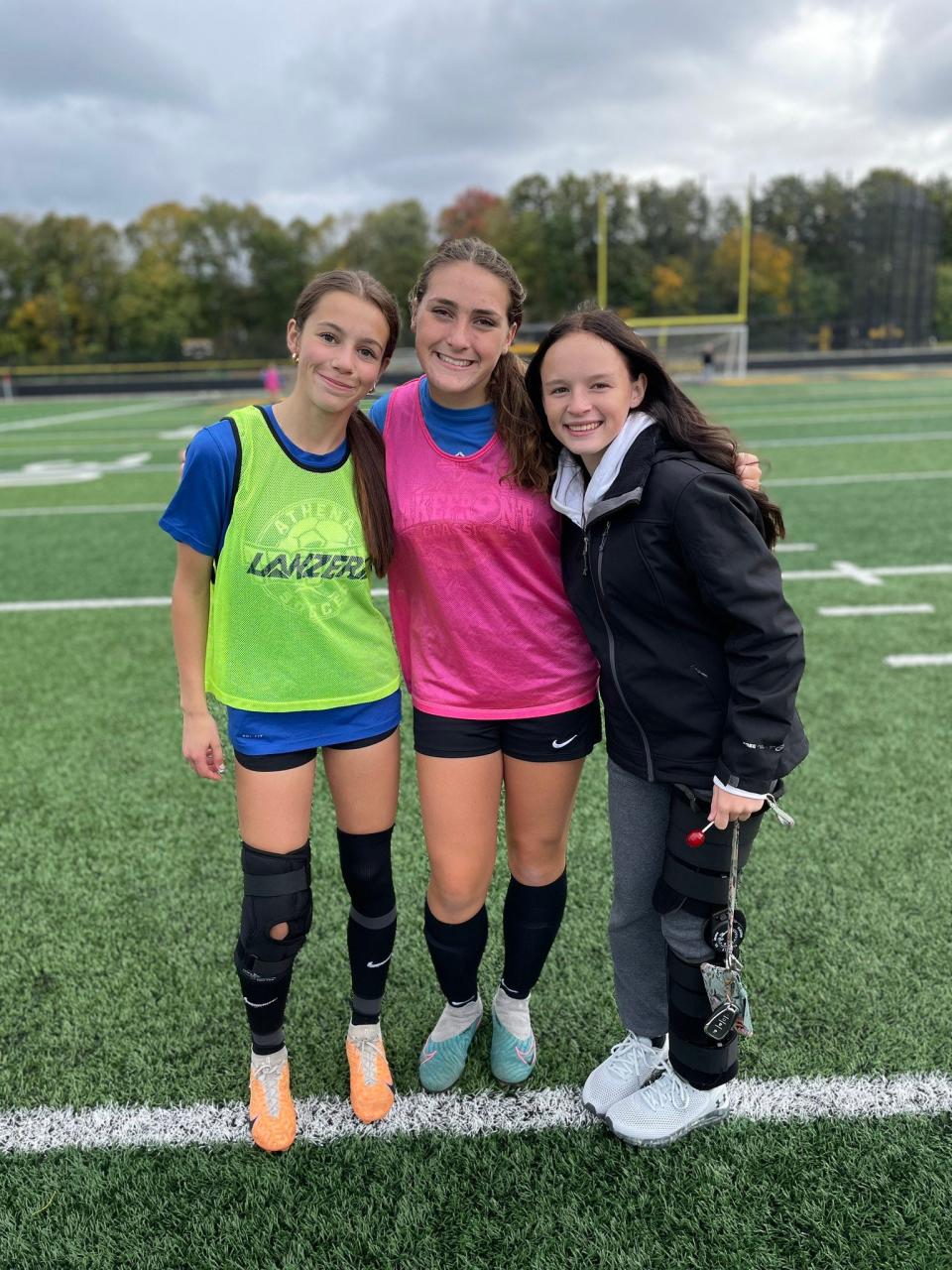 Greece Athena's Julia Russo, Kate Rayburn and Jayden Matlock and the Trojans at the No. 7 seed in the Section V Class AA girls soccer tournament.