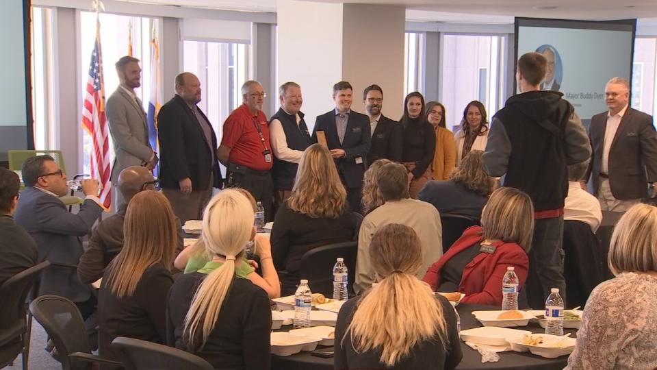 The U.S. Green Building Council awarded Mayor Buddy Dyer and Orlando with Central Florida Leadership Awards at City Hall.