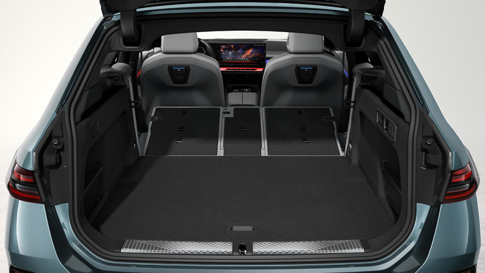 The BMW i5 eDrive40 Touring's large trunk