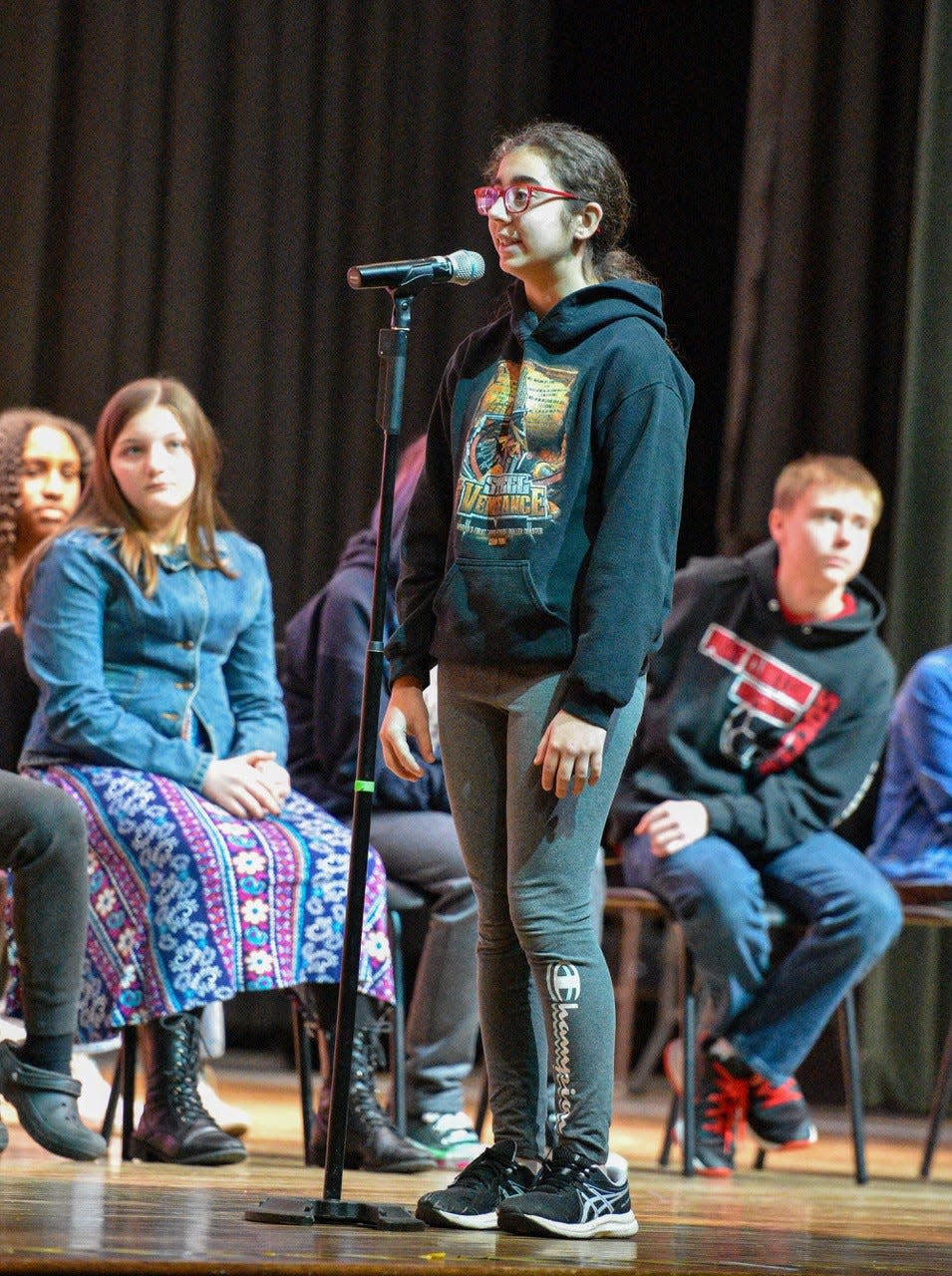 Shantha Weit won the Port Clinton Middle School Spelling Bee on Jan. 31 and will move on to the regional competition. This is the second year Weit won the school’s bee.