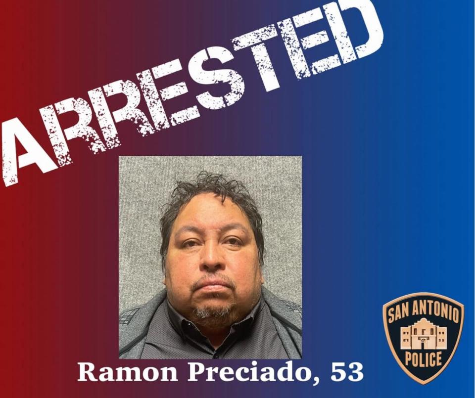 PHOTO: Ramon Preciado, 53, is seen in a photo released by the San Antonio Police Department on Jan. 3, 2024.  (San Antonio Police Department)