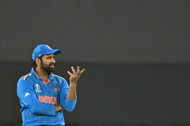 'Not good enough': India captain Rohit Sharma gestures during the match (Sajjad HUSSAIN)