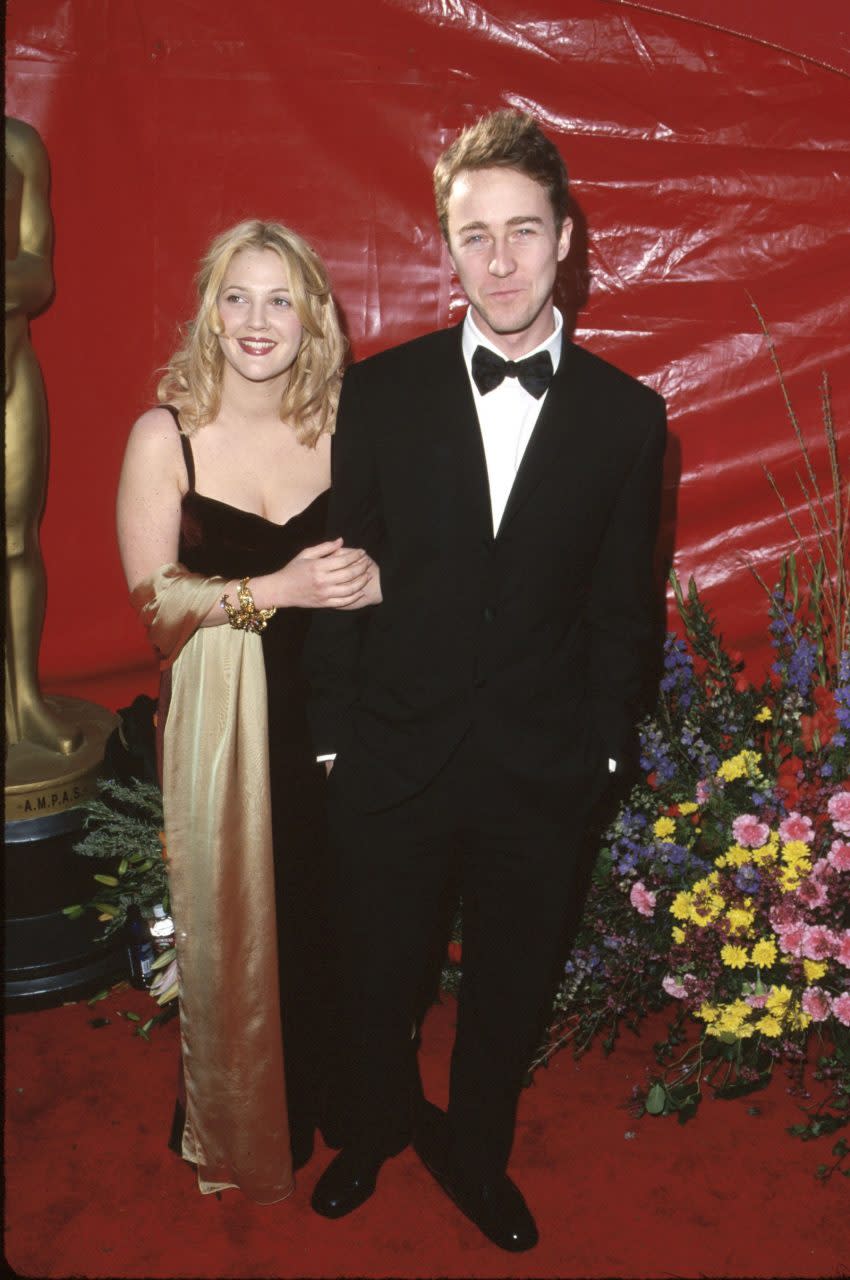 Drew Barrymore and Edward Norton, 1999