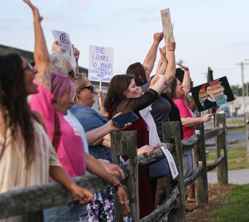 Abortion-rights protesters gather in Soroptimist Park in Seaford in reaction to the Supreme Court striking down Federal protection for abortion Friday, June 24, 2022