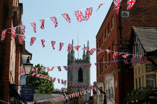 Windsor streets are decorated in bunting to celebrated the royal wedding