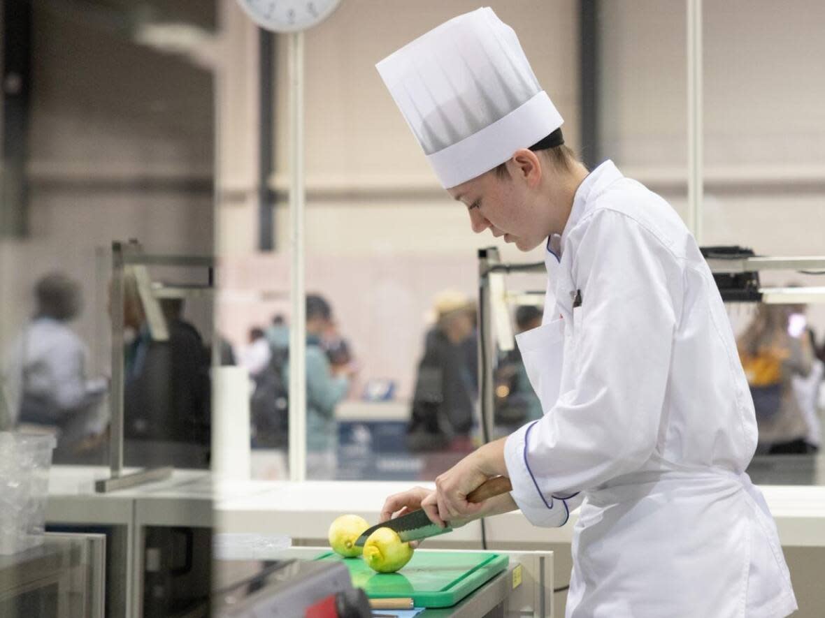 Korae Nottveit, a SAIT graduate from Rocky View County, won a gold medal in culinary arts at the WorldSkills Competition 2022 in Lucerne, Switzerland. (WorldSkills International - image credit)