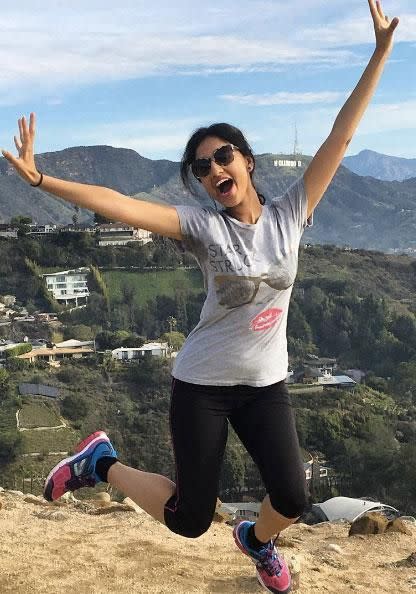 Alicia from the Be team tried out the popular Runyon Canyon hike in LA. Source: Supplied