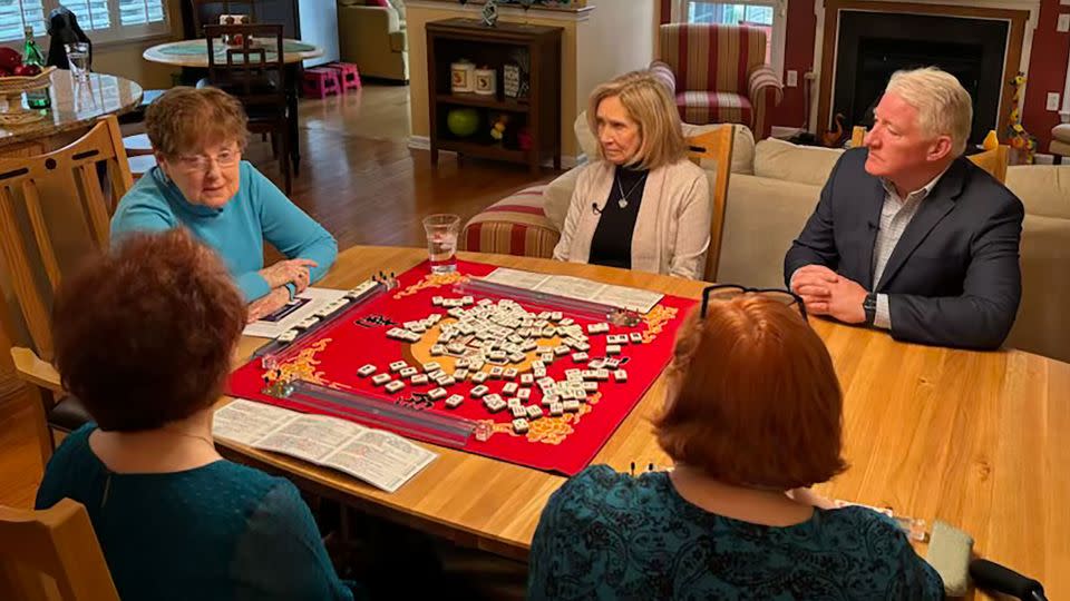 John King observes Easton, Pennsylvania, resident Darrell Ann Murphy and friends playing Mahjong at her home. - CNN