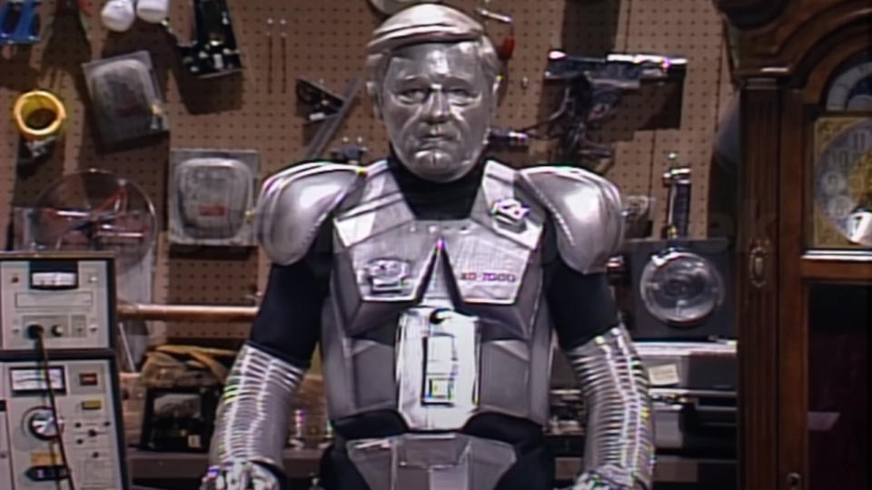 “My robot programming prohibits me from harming humans, but I am starting to wonder if this circuitry could not be bypassed somehow." - SNL