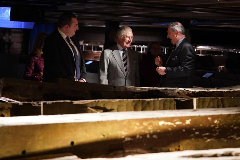 The Prince of Wales visited the historic dockyard in Chatham (Gareth Fuller/PA) (PA Wire)