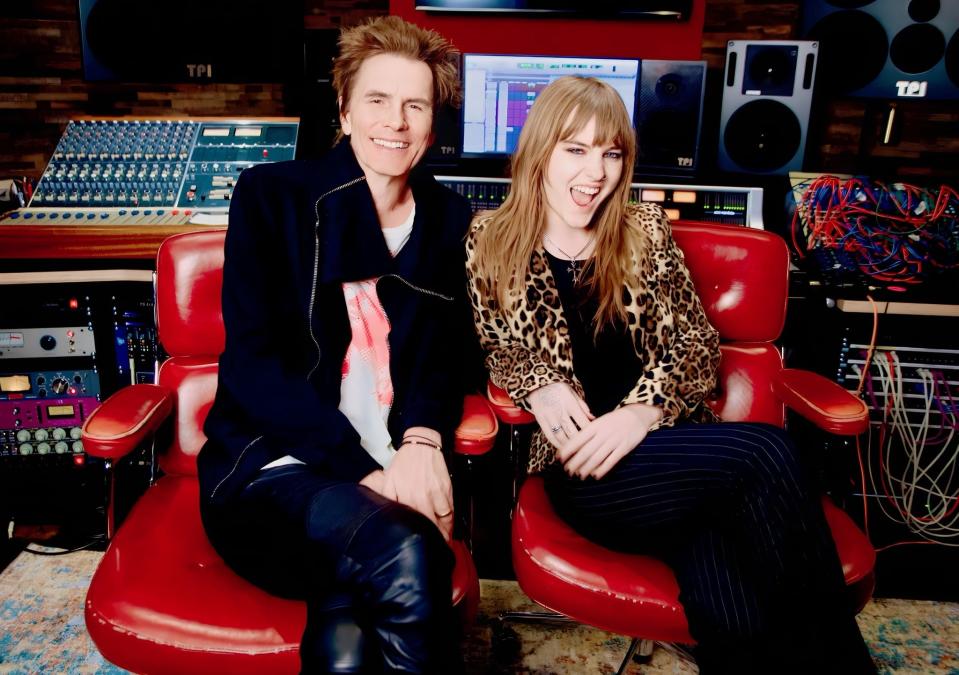 John Taylor (left) mentored fellow bassist Victoria De Angelis of Måneskin on a cover of The Talking Heads' "Psycho Killer" for Duran Duran's "Danse Macabre" album.