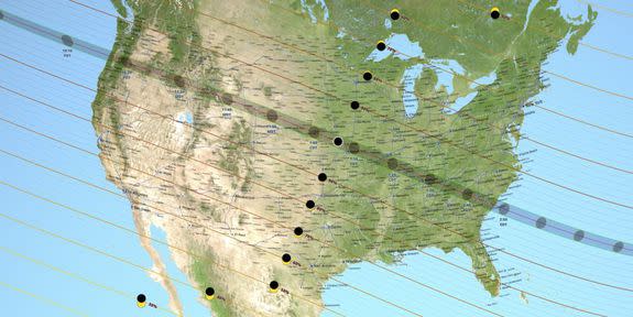 A map of the eclipse.