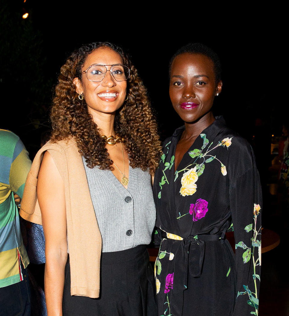 Elaine Welteroth , Lupita Nyong'o at the Brigette Romanek Launche of Liveable Luxe Book Cocktail Party at New LA Home.