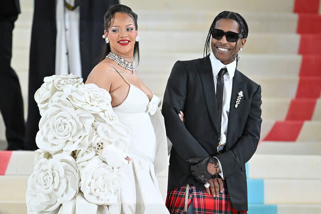 Rihanna and A$AP Rocky Twin in Denim at Louis Vuitton Show