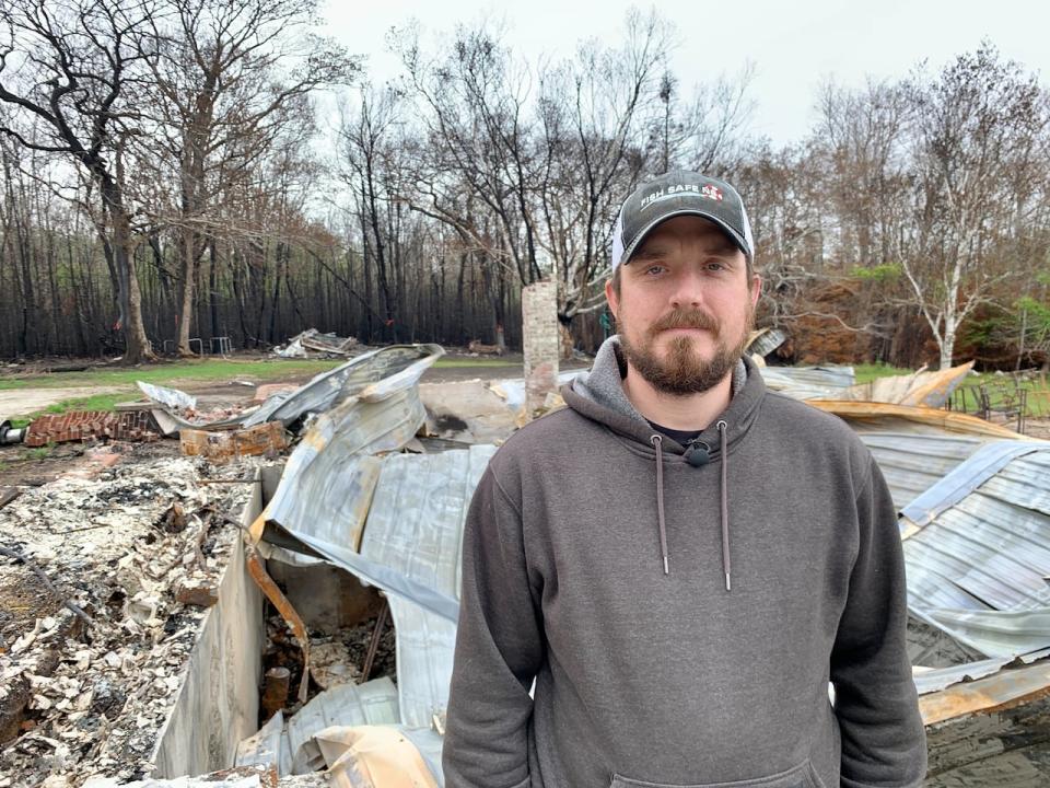 Kasey DeMings is a fisherman and volunteer firefighter who lost his own home in the Shelburne County wildfire in May. 